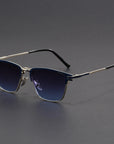 New Titanium Metal Square Sunglasses