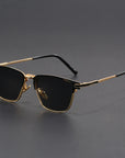 New Titanium Metal Square Sunglasses